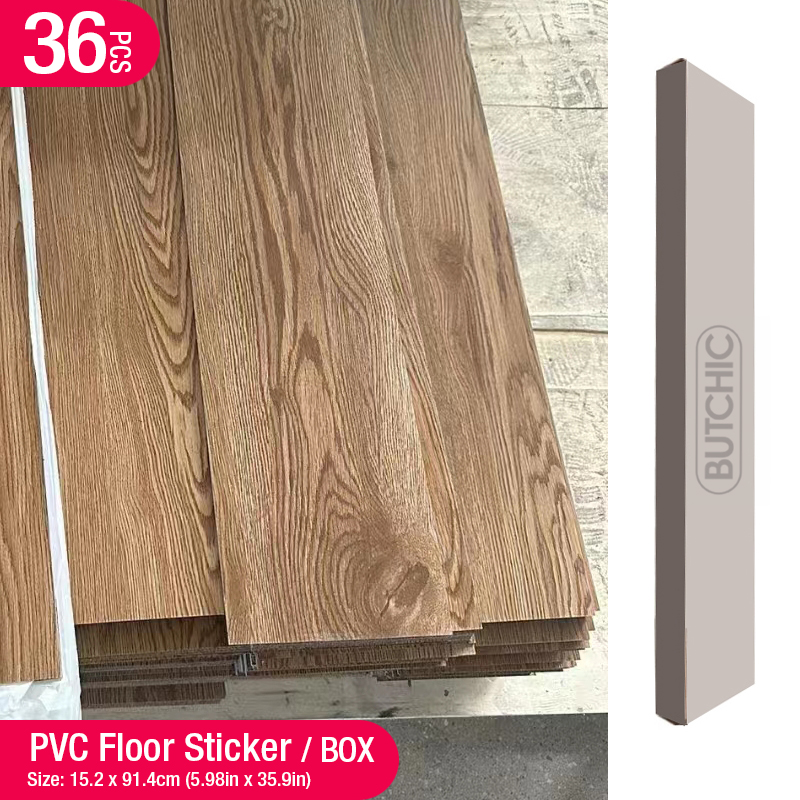 Commercial Kitchen Tiles - 36pc PVC Self-adhesive Wood Grain Floor
