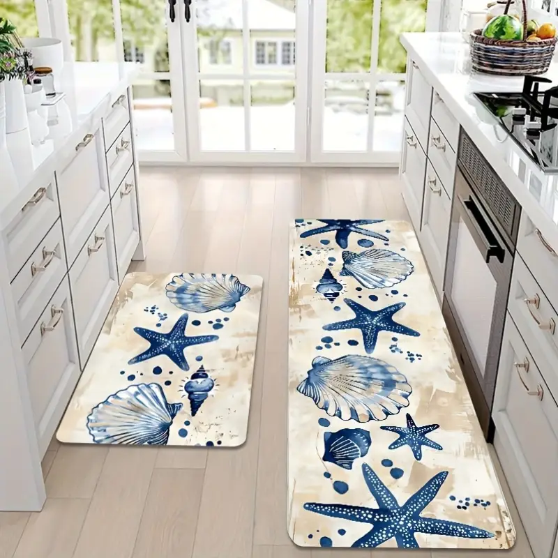 Kitchen Flooring Commercial - Beach Sea Star Shell Kitchen Mat