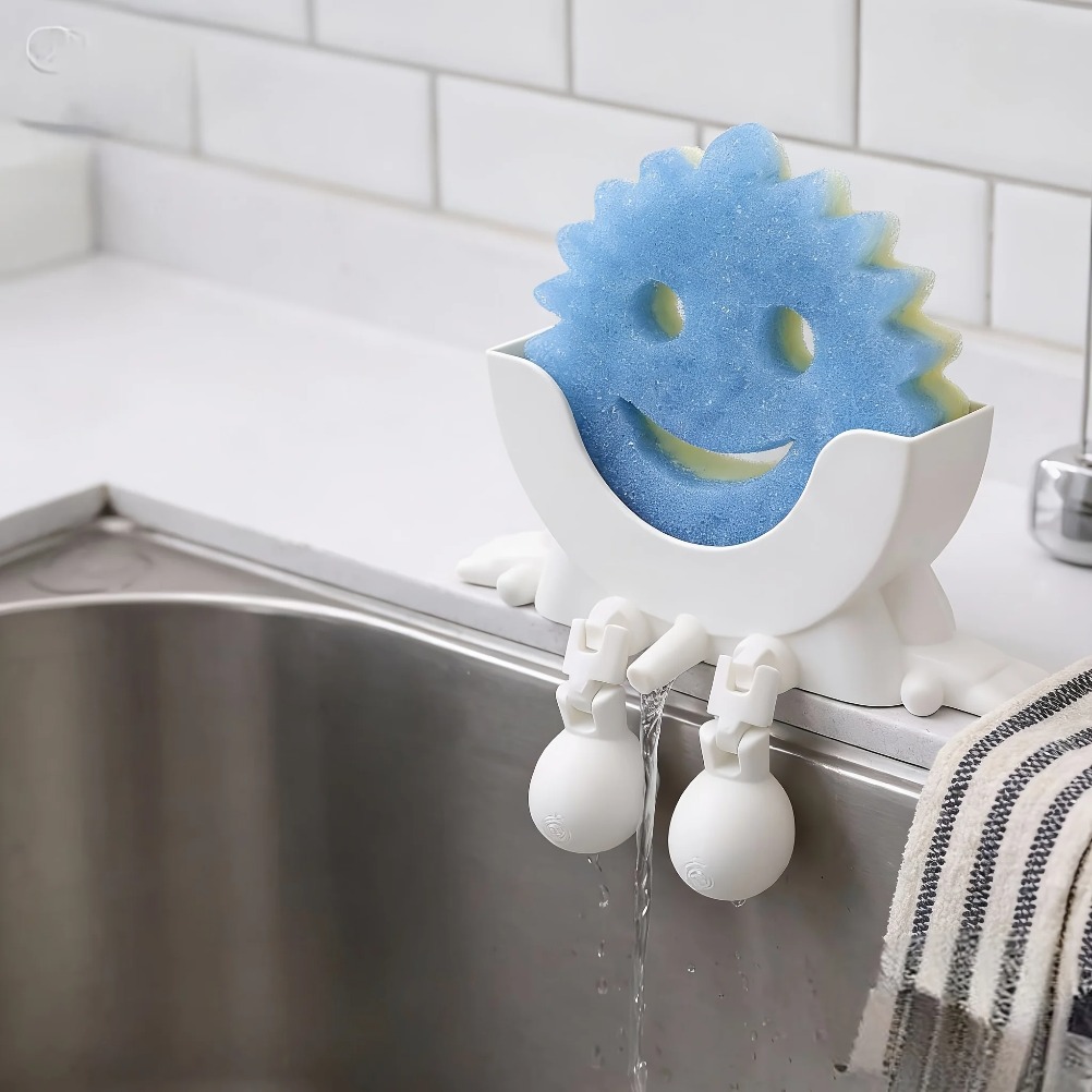 Commercial Kitchen Organiser - Drainable Soap & Sponge Holder 2-in-1