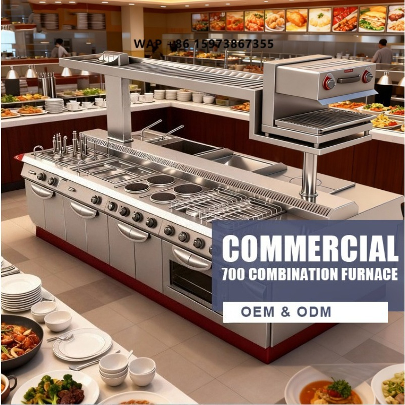 Commercial Kitchen Cooking - CFT Integrated Western Restaurant Cooking Range