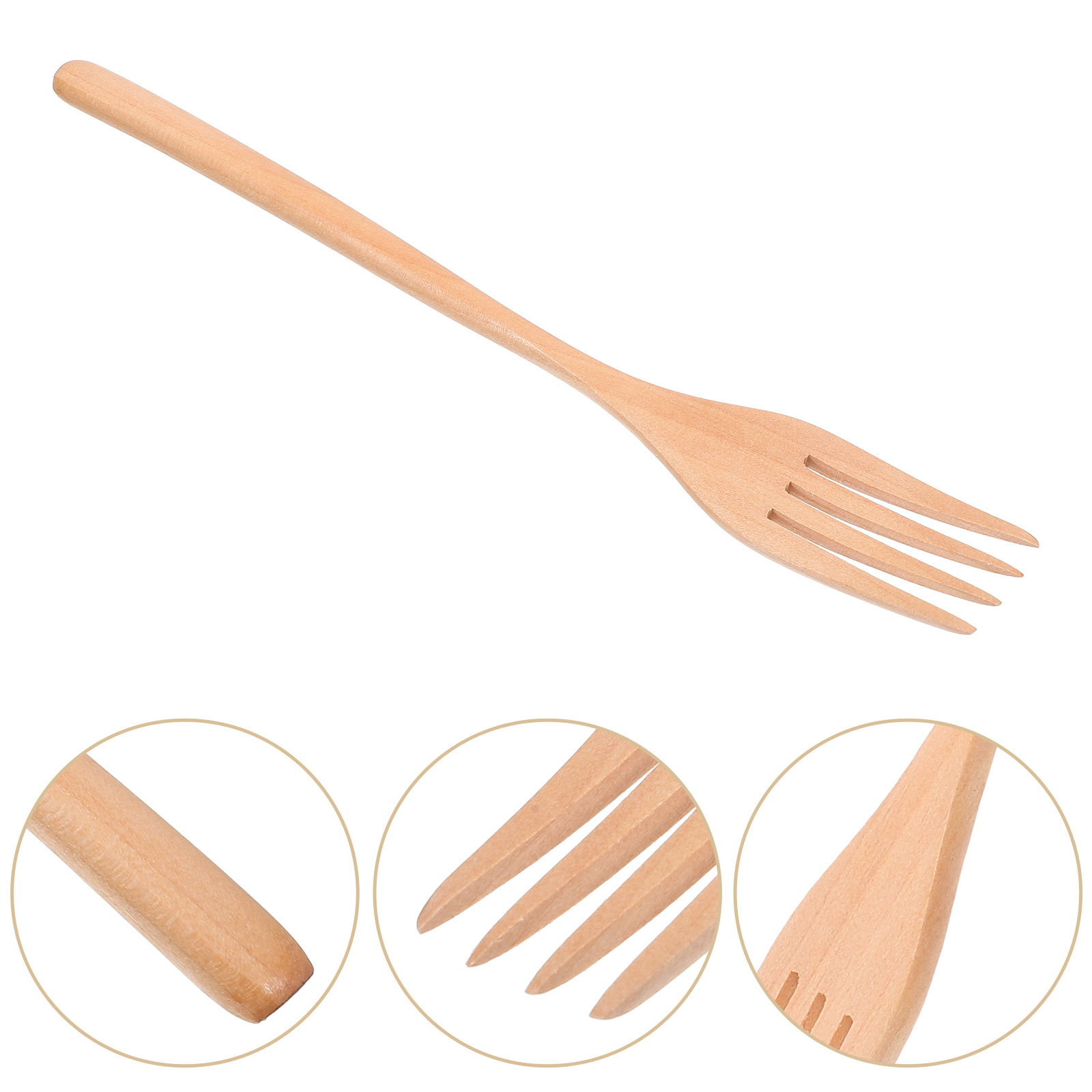 Commercial Kitchen Utensils - Wooden Fork Long Handle For Salad