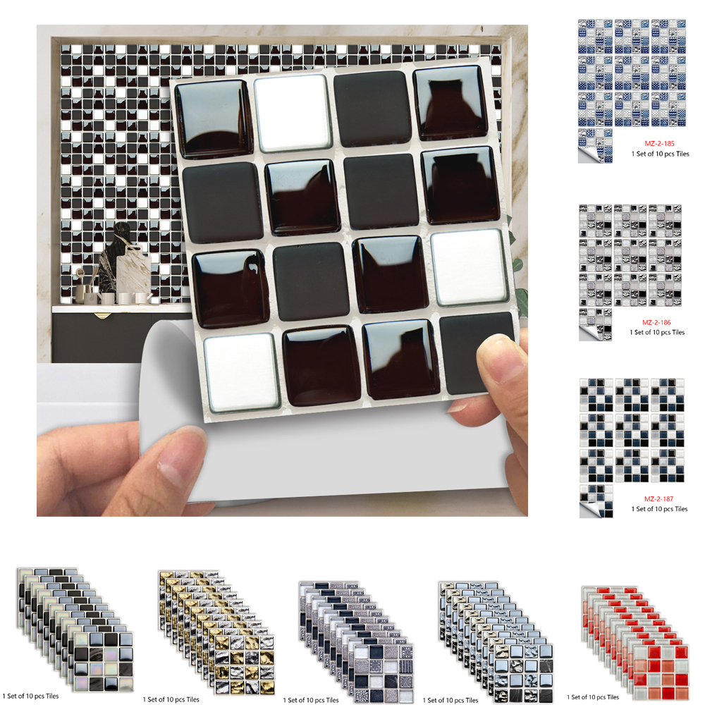 Commercial Kitchen Tiles - Black & White Marble Mosaic Tile