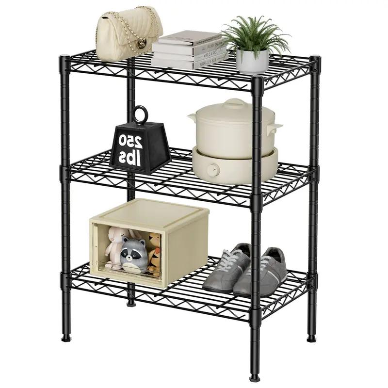Commercial Kitchen Units - Sweetcrispy 4-Tier Metal Wire Storage Rack