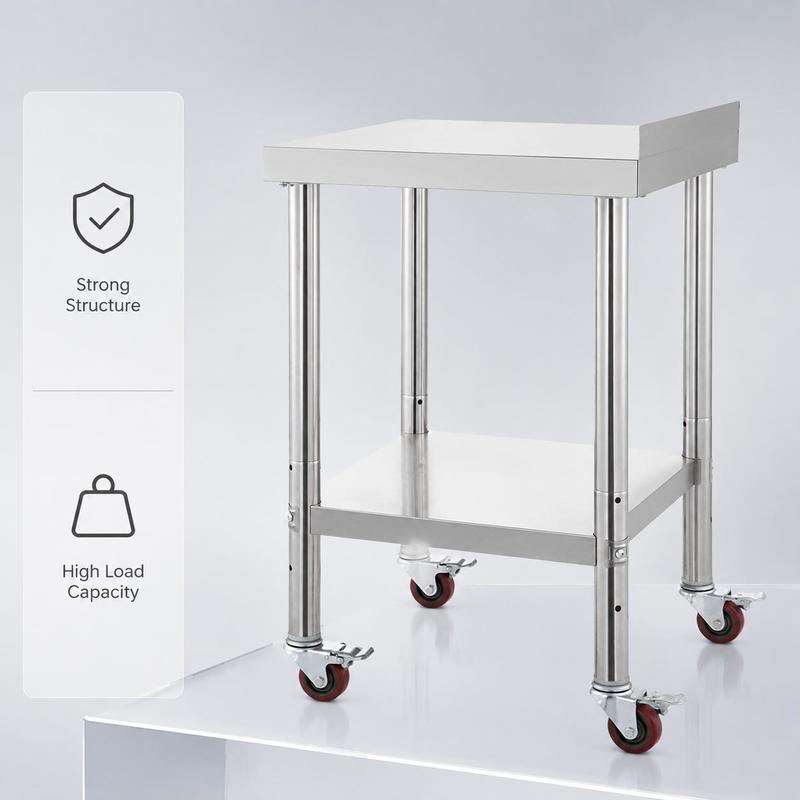 Commercial Kitchen Hardware - Metal Preparation Workbench 30x24x35 Inch for