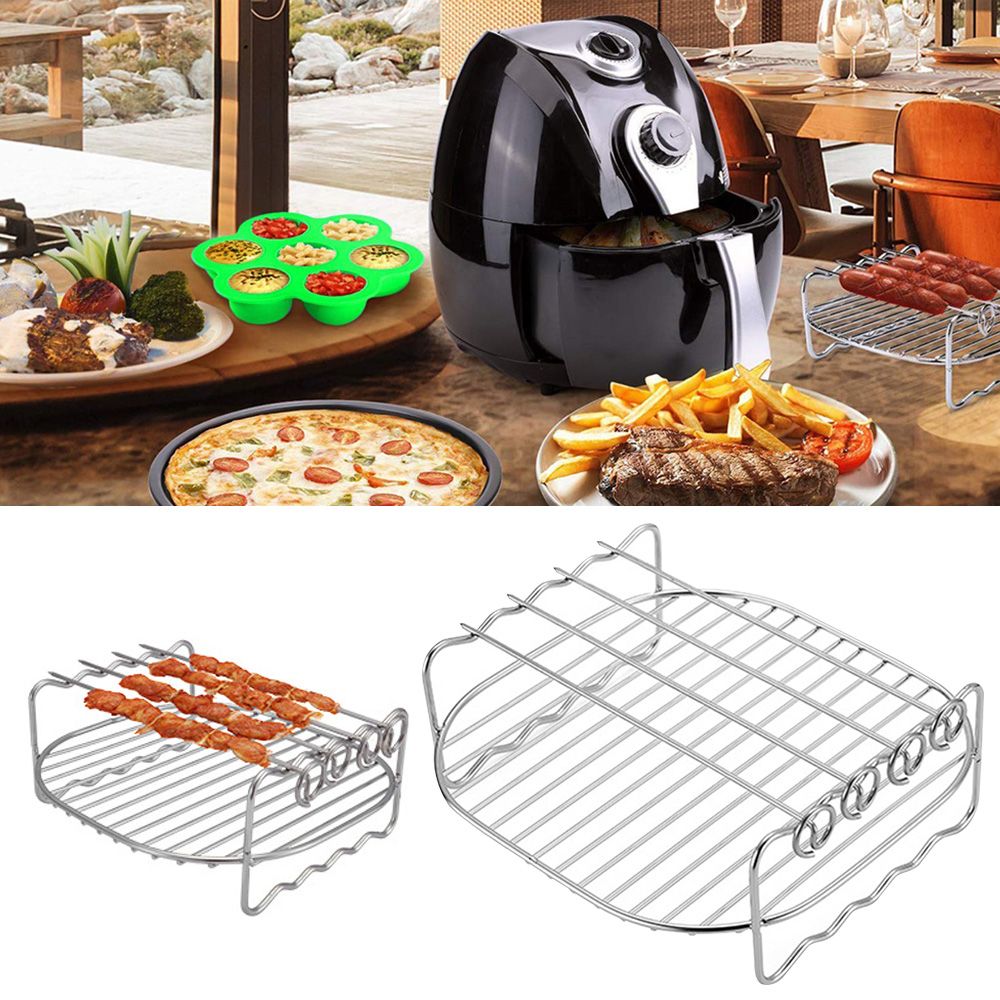 Commercial Kitchen Steamer - Double-deck Air Fryer Accessories Stainless Steel