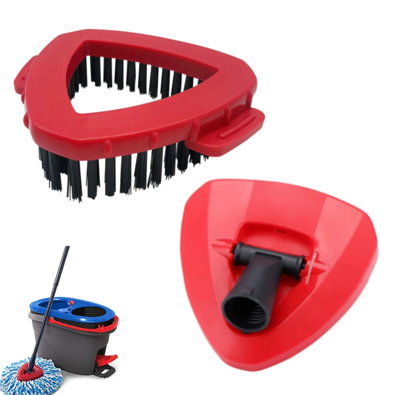 Commercial Kitchen Tiles - 2 Pack Spin Mop Scrub Brush