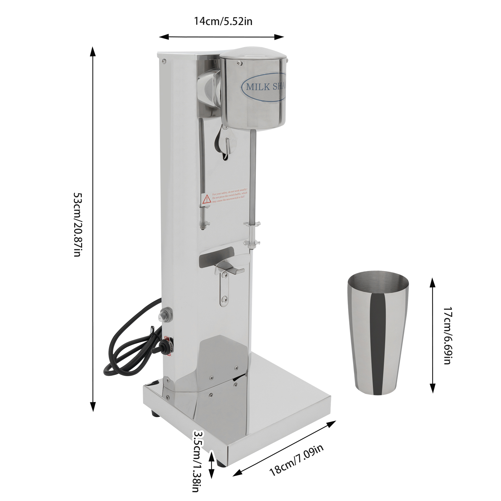 Silver Single Head Milkshake M – Bar Blender Mixing recenzja i cena
