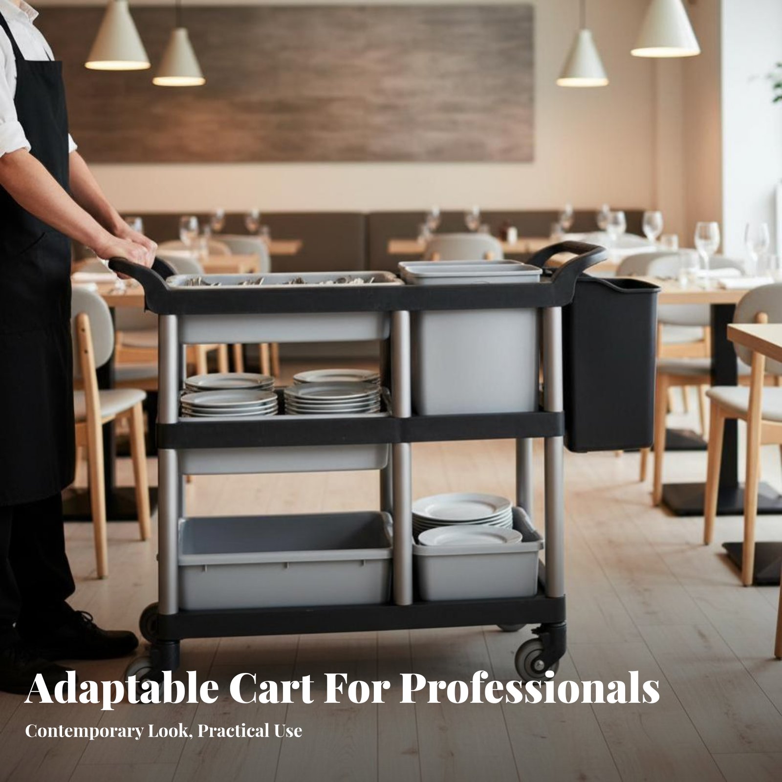 3-Tier Food Trolley Quiet Cast – Commercial Kitchen Utensils recenzja i cena