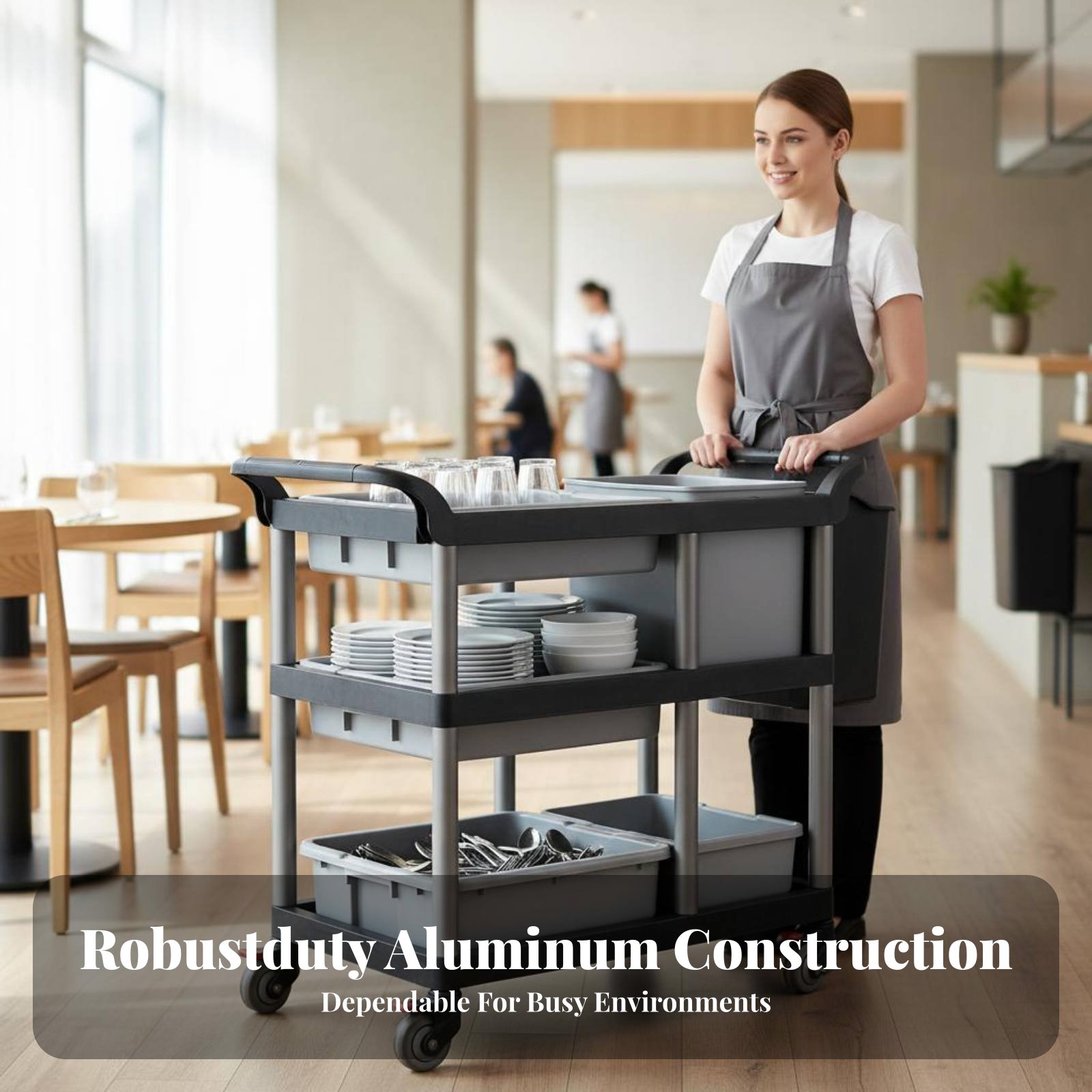 3-Tier Food Trolley Quiet Cast – Commercial Kitchen Utensils recenzja i cena