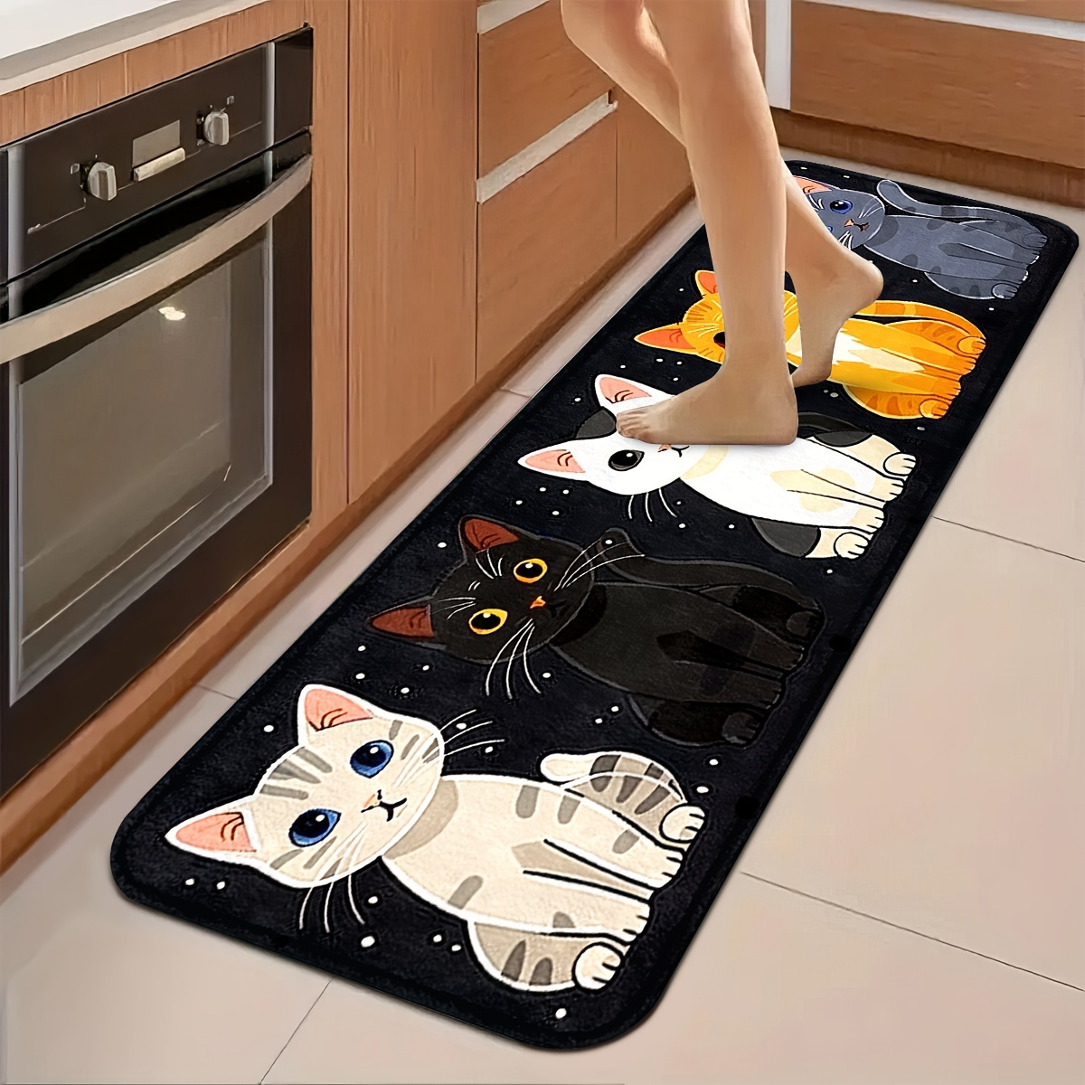 VIKAMA 1pc Cute Kitten Patter  – Kitchen Flooring Commercial recenzja i cena