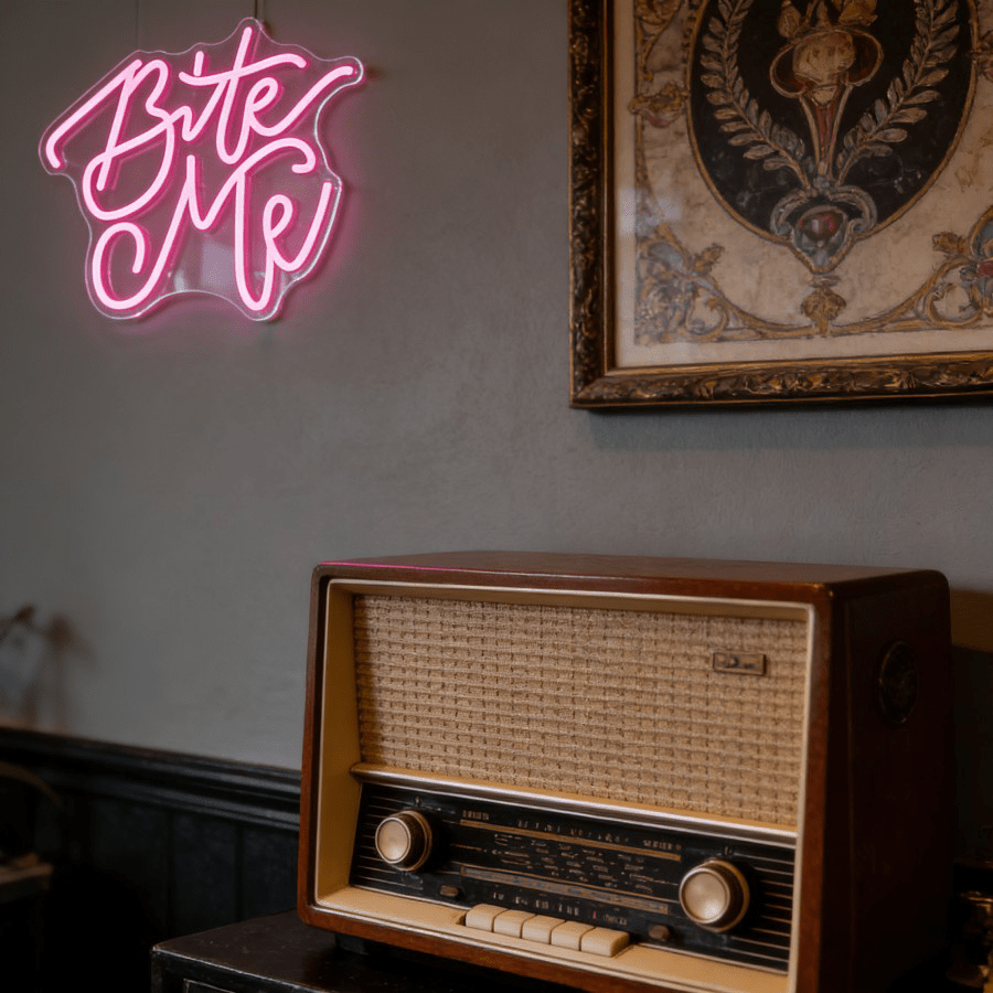 Bite Me Pink LED Neon Sign USB – Commercial Kitchen Ideas recenzja i cena
