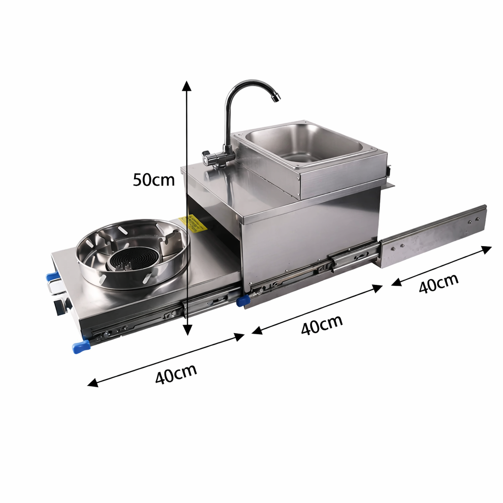 RV Pull-out Gas Stove With Sin – Commercial Kitchen Burner recenzja i cena