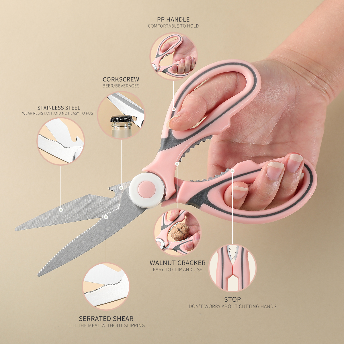 Kitchen Food Scissors Stainles – Commercial Kitchen Broiler recenzja i cena
