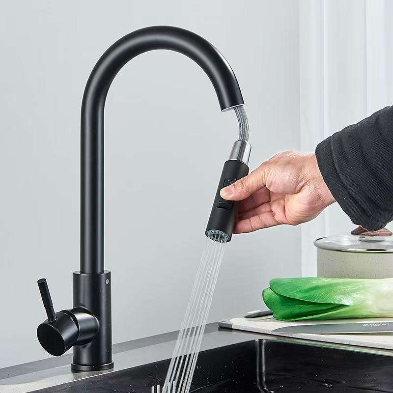Black silver kitchen faucet, d – Commercial Kitchen Mixer Tap recenzja i cena