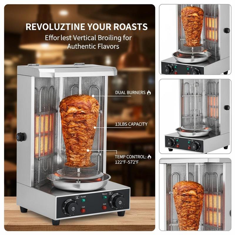 Vertical Broiler Gyro Rotisser – Commercial Kitchen Broiler recenzja i cena