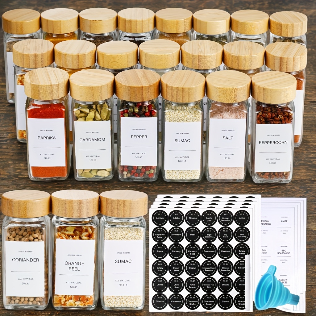 15/24/36pcs Spice Jars with La – Commercial Kitchen Ideas recenzja i cena