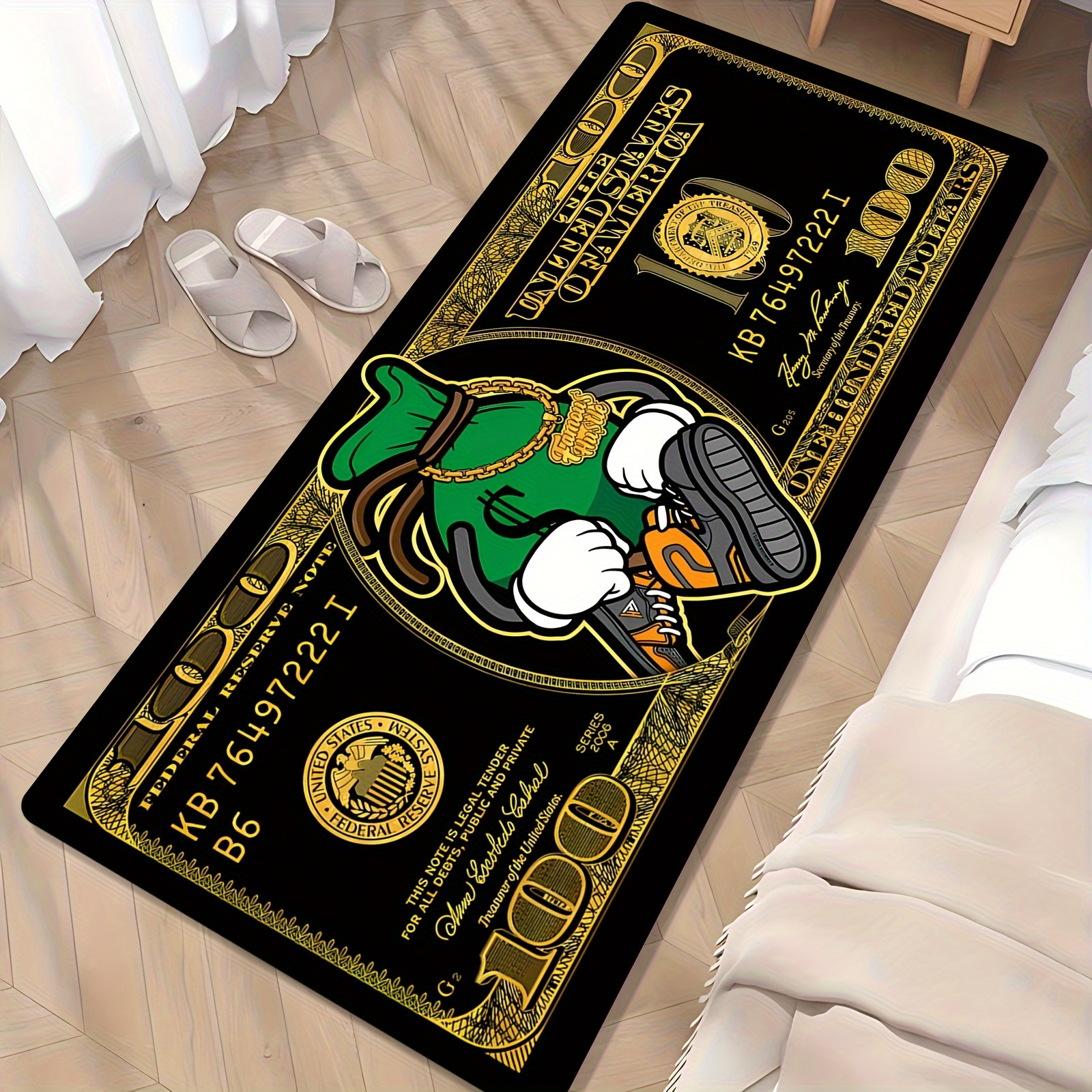 $100 Bill Pattern Area Rug,Sof – Commercial Kitchen Ideas recenzja i cena