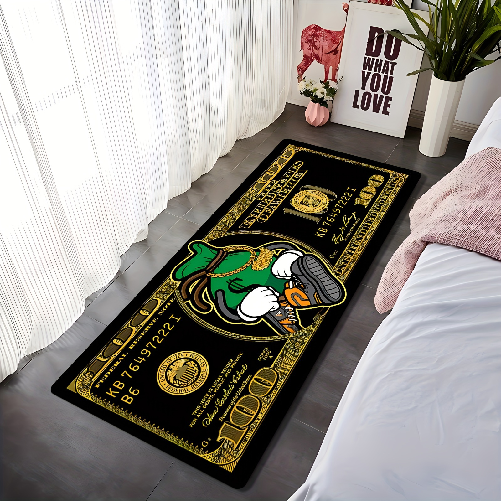 $100 Bill Pattern Area Rug,Sof – Commercial Kitchen Ideas recenzja i cena