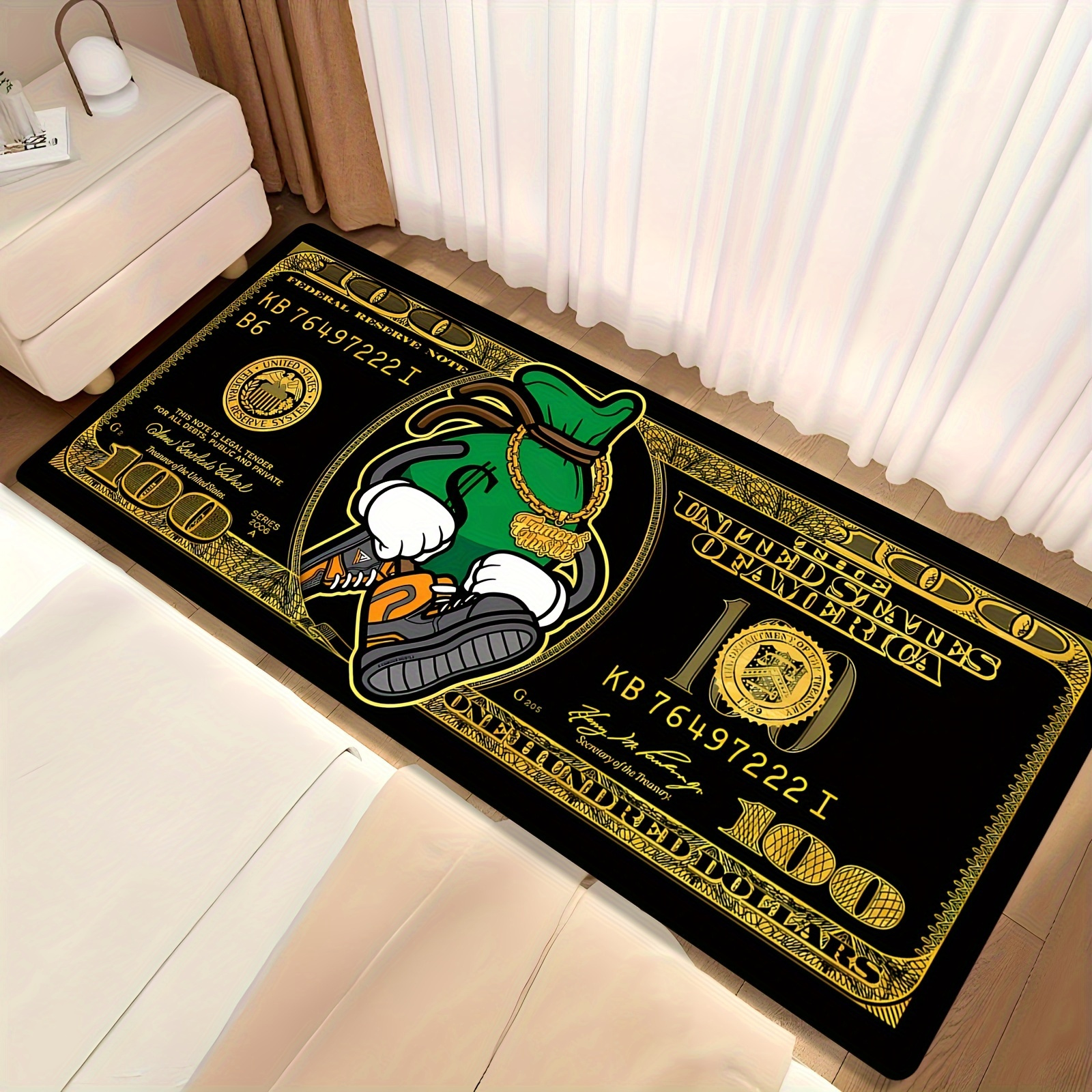 $100 Bill Pattern Area Rug,Sof – Commercial Kitchen Ideas recenzja i cena