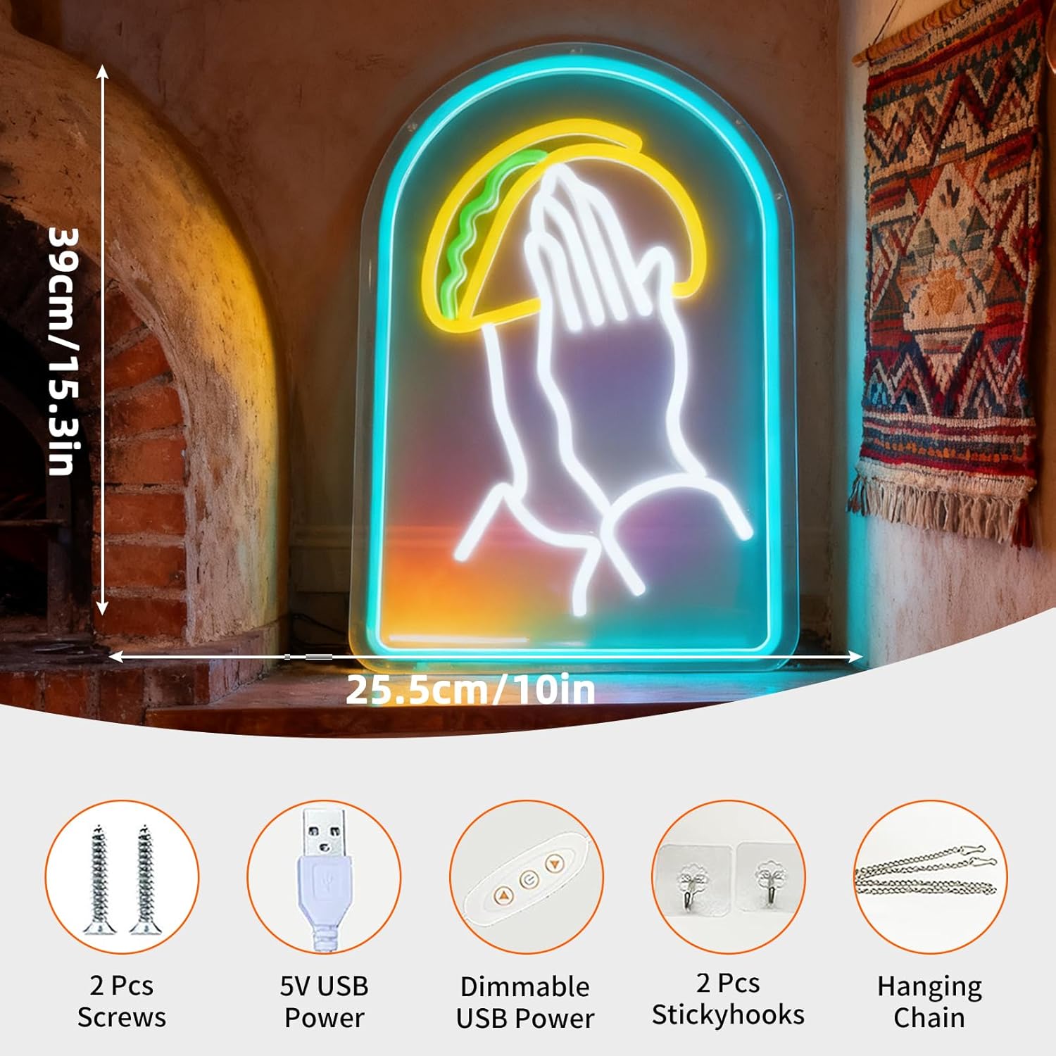 Taco LED Neon Sign LED Wall Li – Commercial Kitchen Ideas recenzja i cena