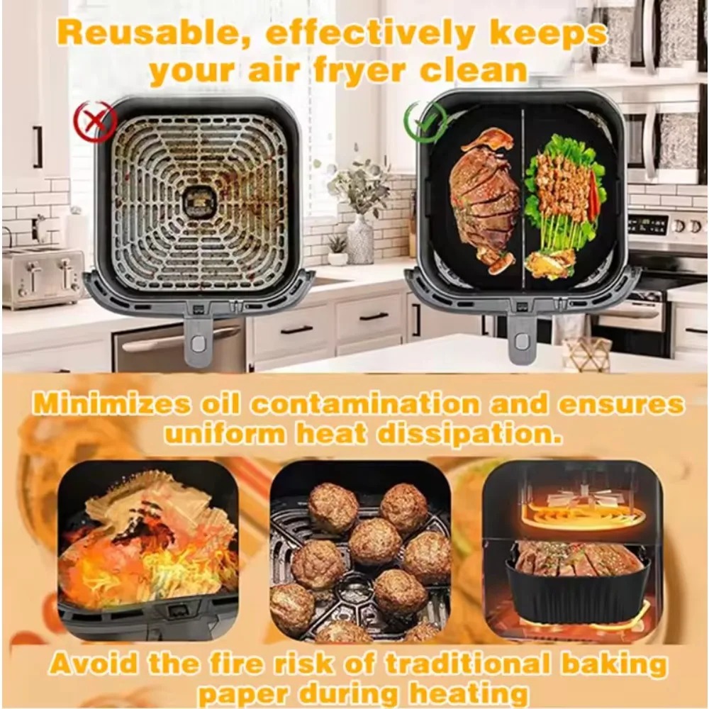 Silicone Air Fryer Mold Oil Fi – Commercial Kitchen Cooking recenzja i cena