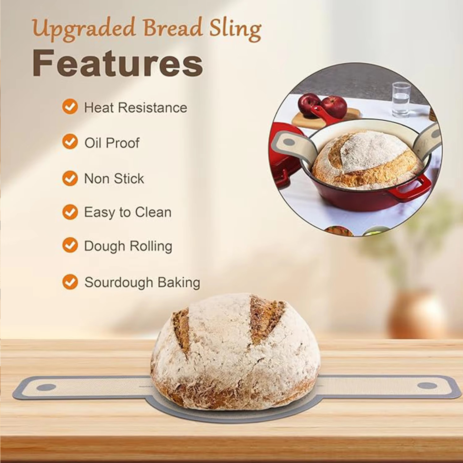 Silicone Bread Sling for Dutch – Crepe Maker Griddle recenzja i cena