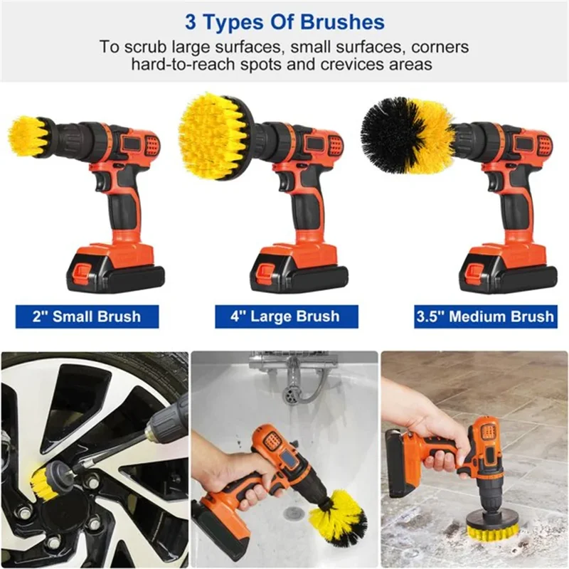 3 pcs/set drill brush set powe – Commercial Kitchen Tiles recenzja i cena