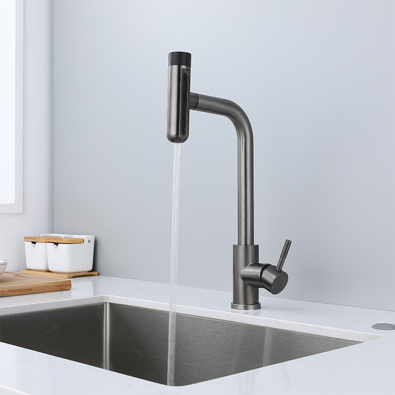 6 Mode Gray Kitchen Faucets Pu – Commercial Kitchen Mixer Tap recenzja i cena