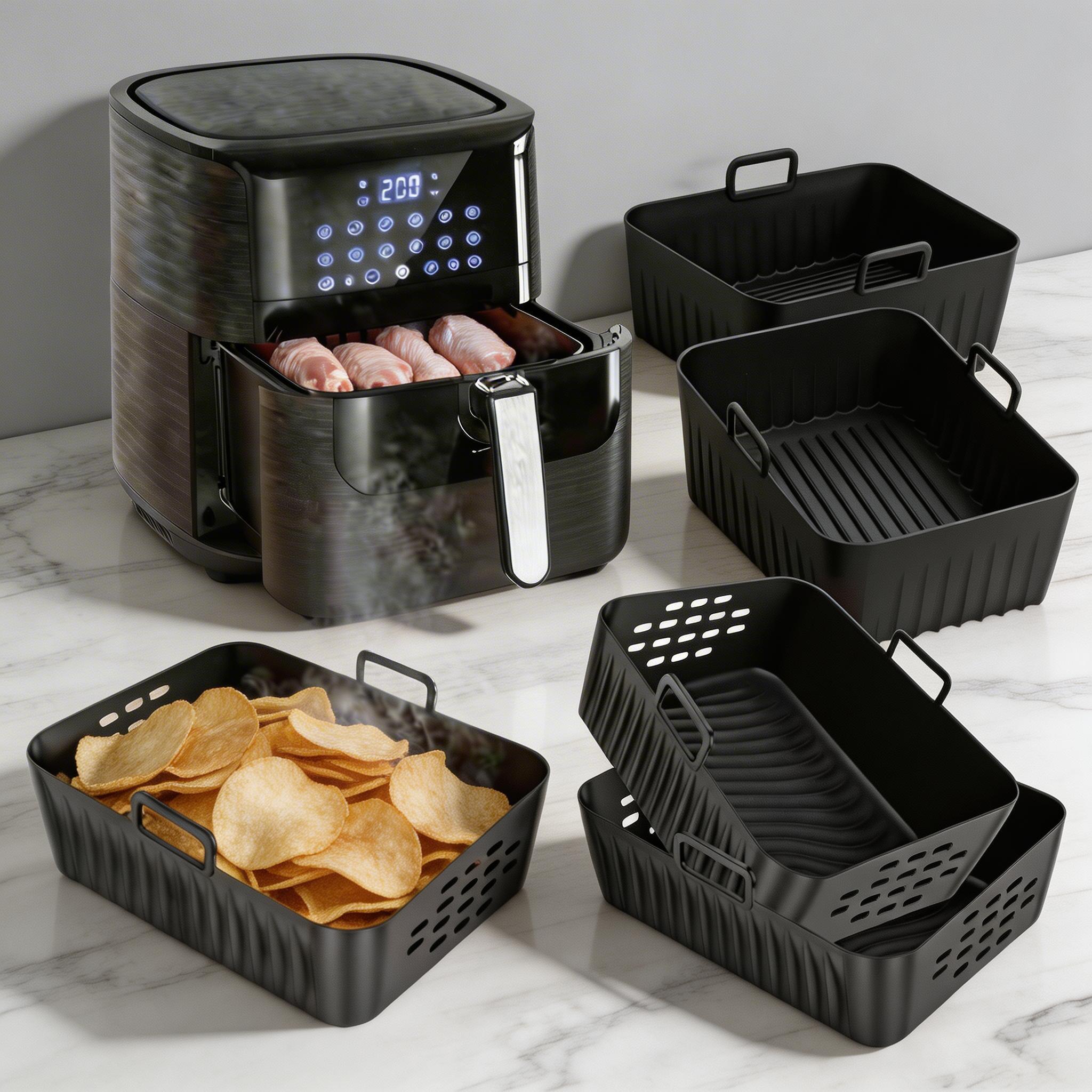 2Pcs Air Fryer Silicone Liners – Commercial Kitchen Cooking recenzja i cena