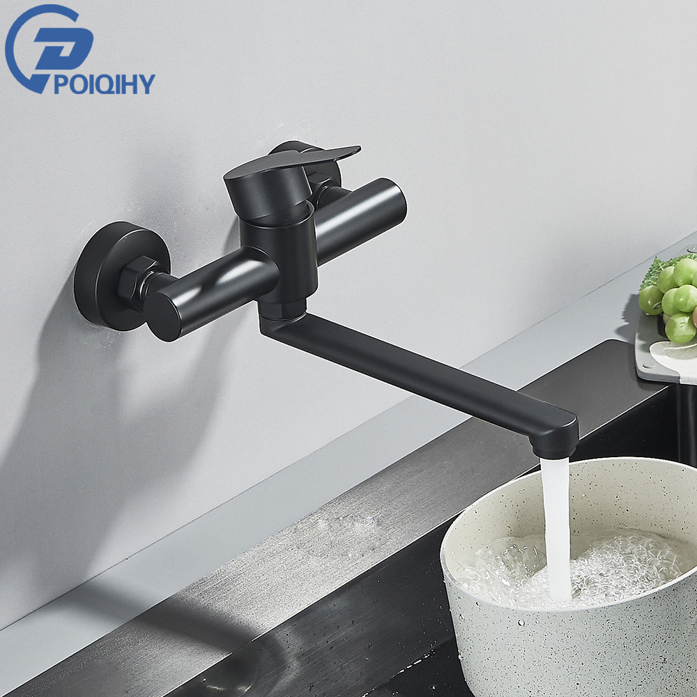 Black Wall Mounted Kitchen Fau – Commercial Kitchen Mixer Tap recenzja i cena