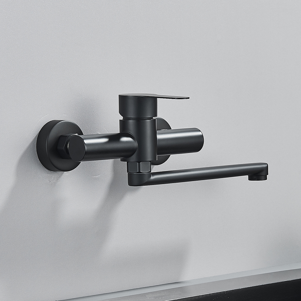 Black Wall Mounted Kitchen Fau – Commercial Kitchen Mixer Tap recenzja i cena