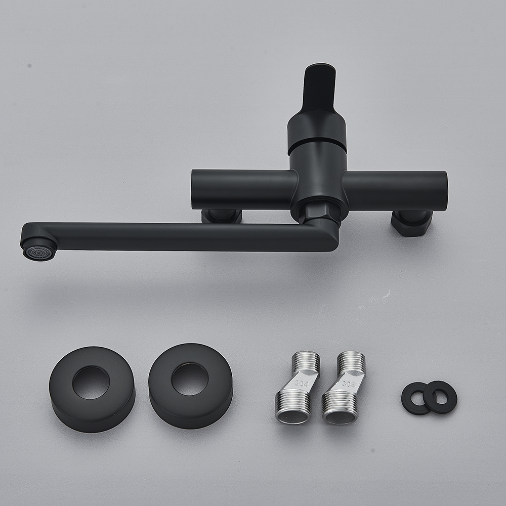 Black Wall Mounted Kitchen Fau – Commercial Kitchen Mixer Tap recenzja i cena