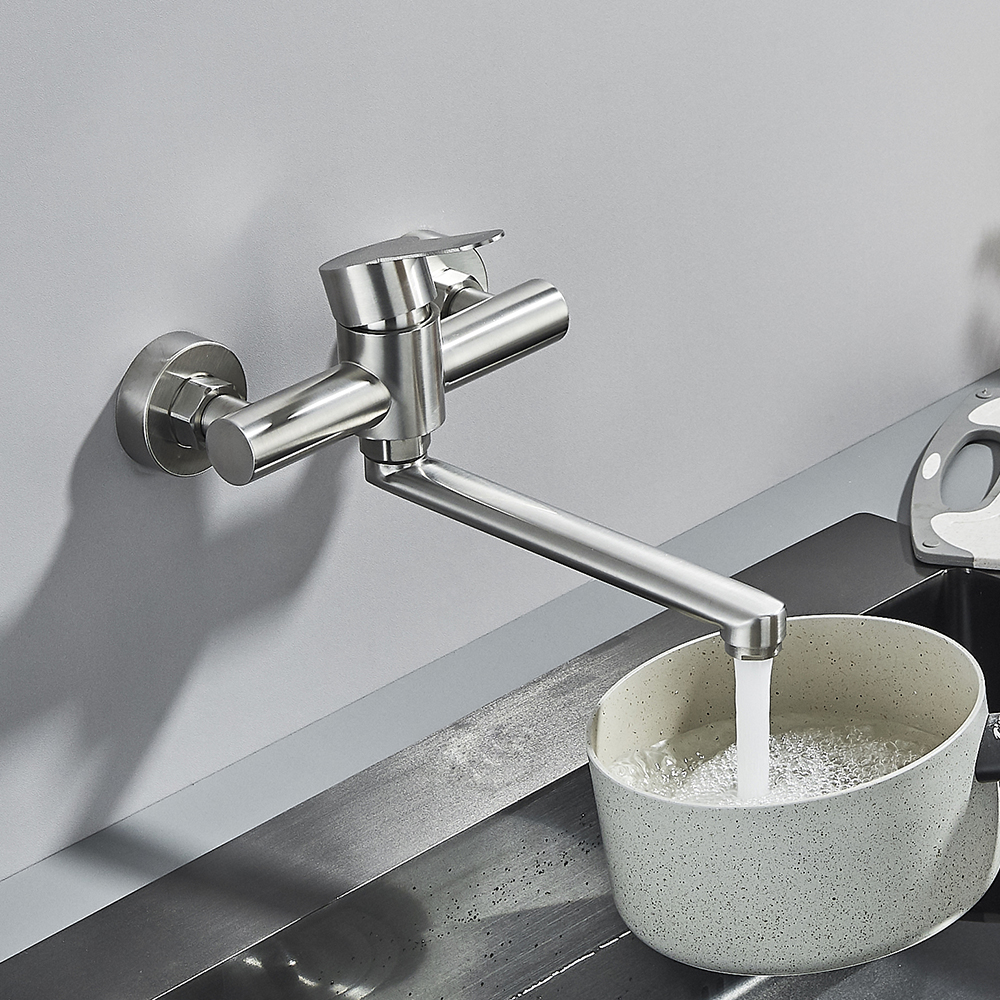Black Wall Mounted Kitchen Fau – Commercial Kitchen Mixer Tap recenzja i cena
