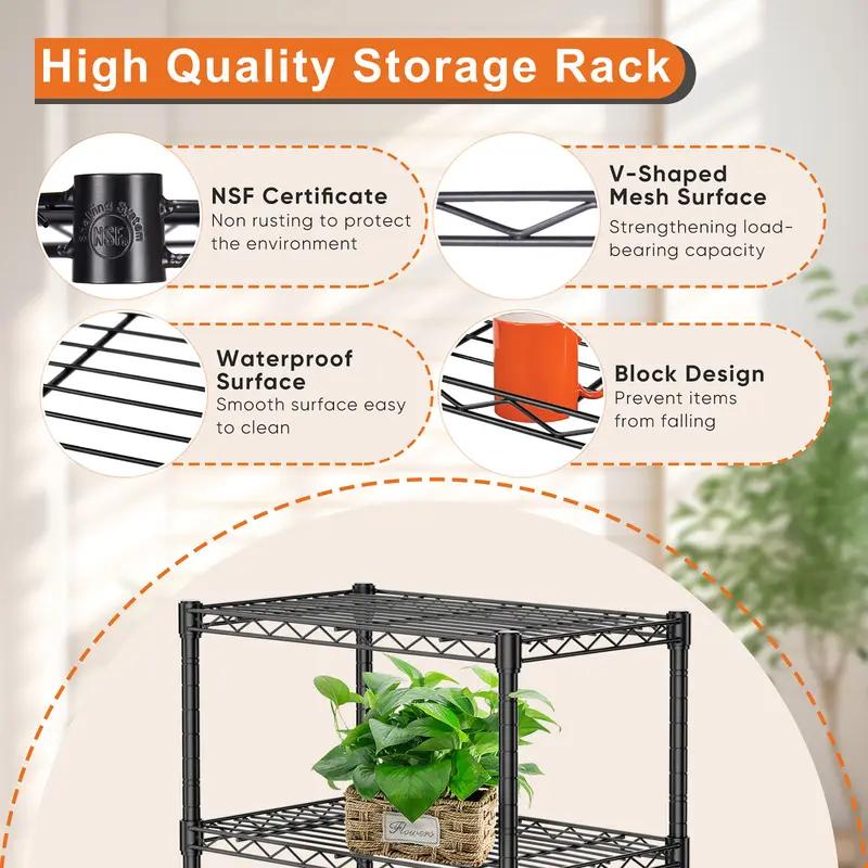 Sweetcrispy 4-Tier Metal Wire  – Commercial Kitchen Units recenzja i cena