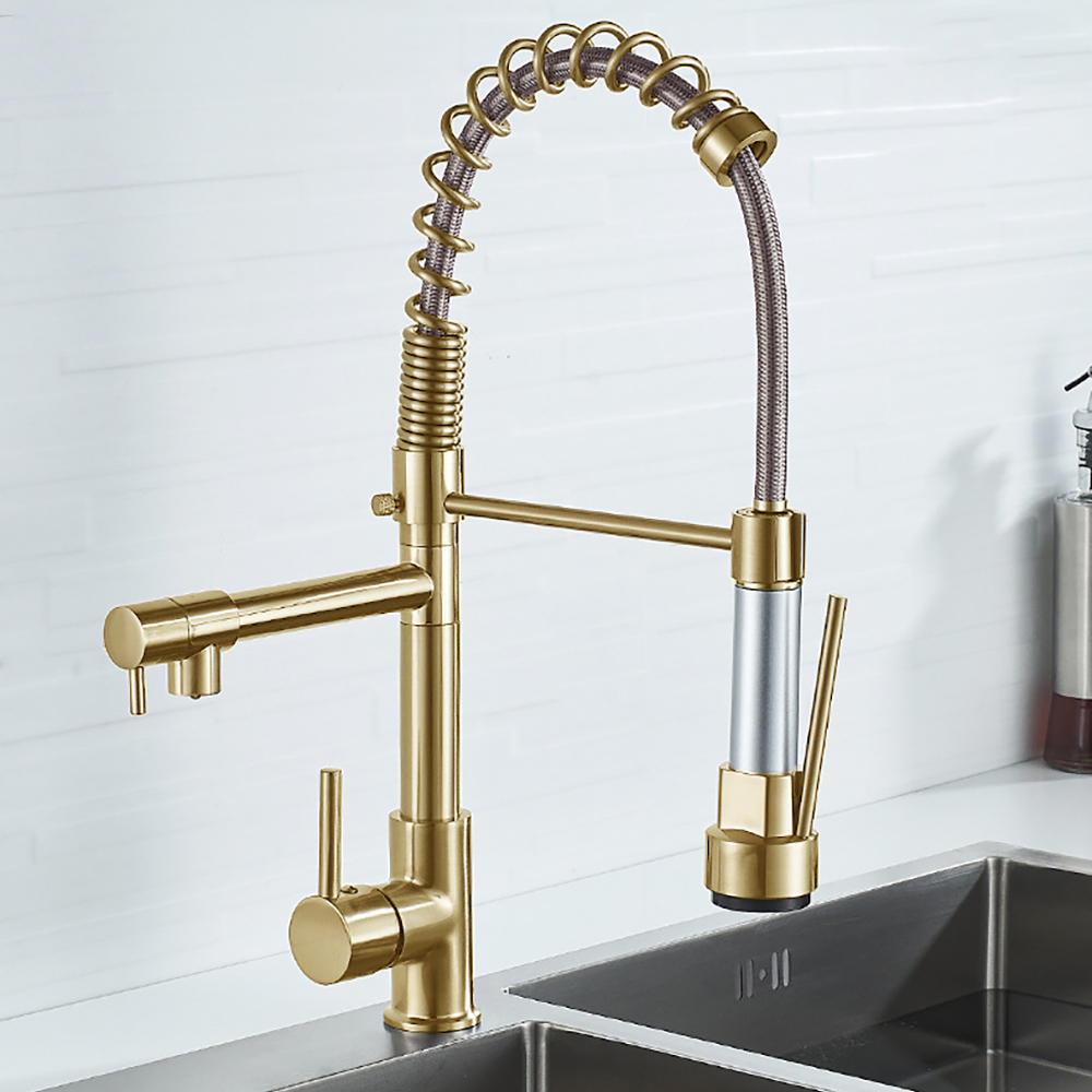 DQOK Black Brushed Spring Pull – Commercial Kitchen Mixer Tap recenzja i cena