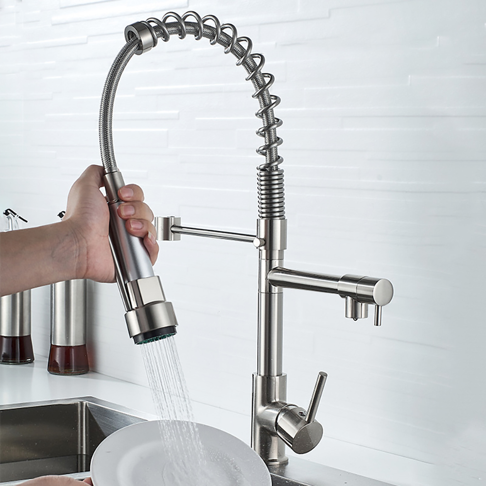 DQOK Black Brushed Spring Pull – Commercial Kitchen Mixer Tap recenzja i cena