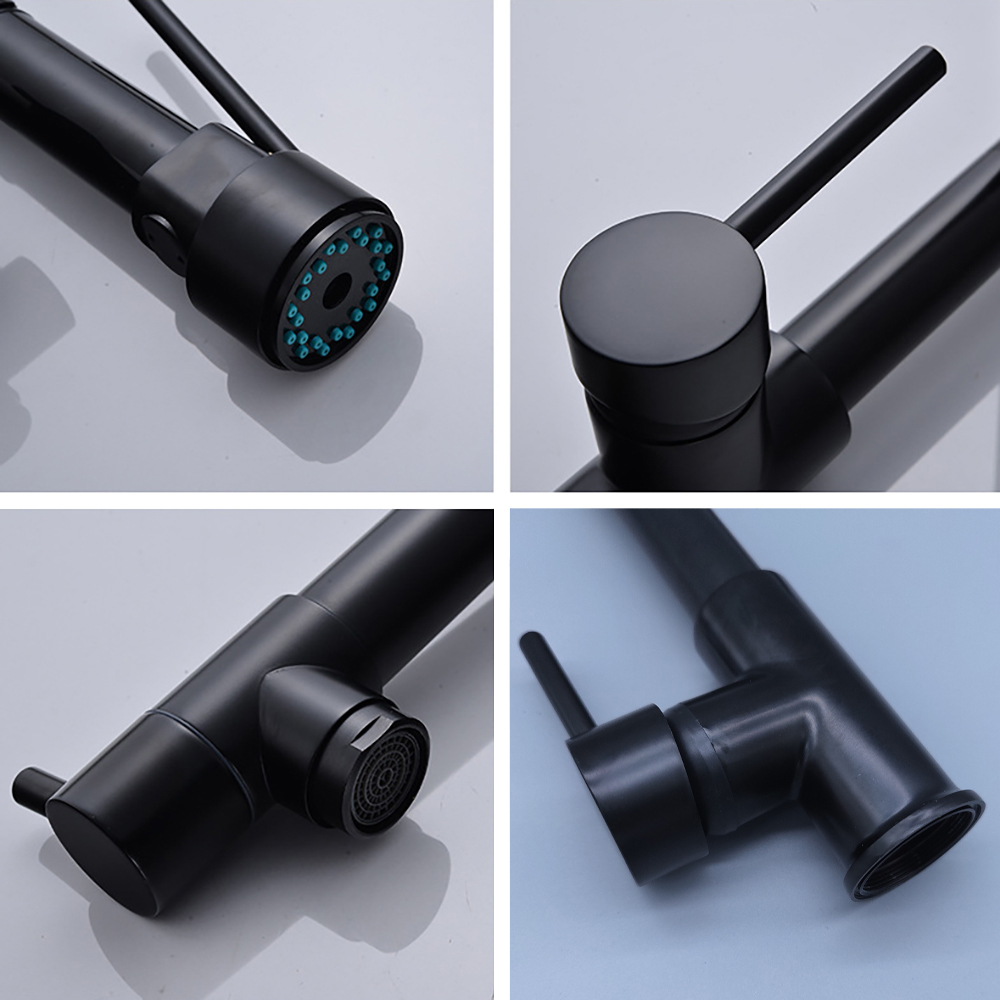 DQOK Black Brushed Spring Pull – Commercial Kitchen Mixer Tap recenzja i cena