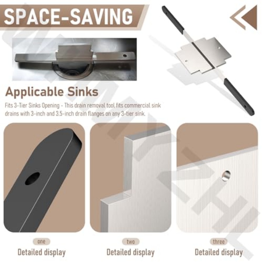Waste Drain Tool for 3 Tier Si – Commercial Kitchen Plumbing recenzja i cena