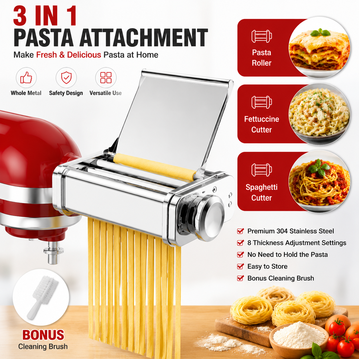 Gvode 3 in 1 Pasta Attachment  – Commercial Kitchen Units recenzja i cena