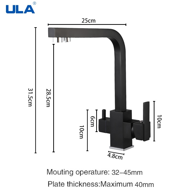 ULA Black Filtered Kitchen Fau – Commercial Kitchen Mixer Tap recenzja i cena