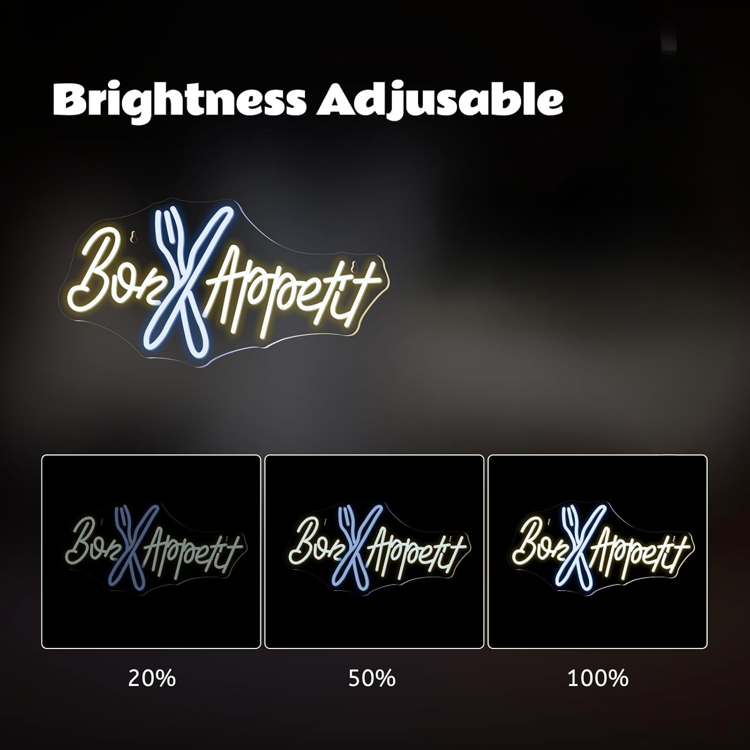 Bon Appétit Neon Sign Good App – Commercial Kitchen Ideas recenzja i cena