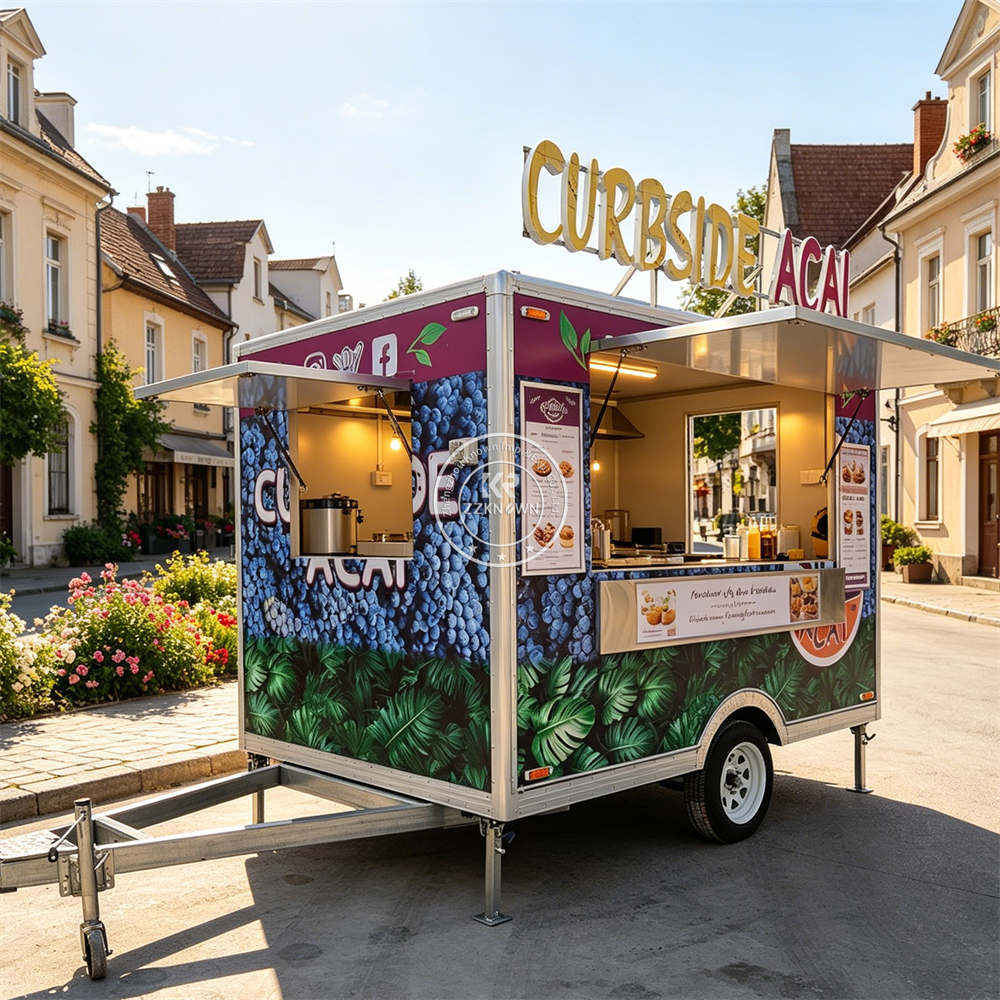 Mobile Food Cart Burger BBQ Co – Commercial Kitchen Trailer recenzja i cena